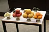 A simplified version of Korea's jesa meal for ancestral rites, which has a fewer number of dishes than the traditional meal, is displayed at the Korea Press Center in Jung District, central Seoul, on Monday ahead of the four-day Chuseok holiday. [YONHAP]
