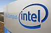 The logo for the Intel Corporation is seen on a sign outside the Fab 42 microprocessor manufacturing site in Chandler, Arizona, U.S., October 2, 2020. [REUTERS/YONHAP]