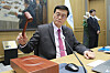 Bank of Korea Gov. Rhee Chang-yong at the Monetary Policy Board meeting on Thursday, where the interest rates remained unchanged at 3.50 percent for the ninth consecutive meeting. [BOK]