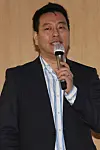 Jeon Dae-jin, CEO of Storywiz, explains the goals of Storywiz on Tuesday during a press conference held at Gwanghwamun, central Seoul. [YONHAP]