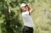 Kim Si-woo plays his shot from the ninth tee during the third round of the Rocket Mortgage Classic at Detroit Golf Club on July 30 in Detroit, Michigan. [AFP/YONHAP]