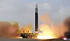 North Korea test fires a Hwasong-17 intercontinental ballistic missile at Pyongyang International Airport on Nov. 18, Pyongyang’s state media reported on Nov. 19. [YONHAP]