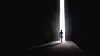 Scenes from the music video for ″Masquerade,″ a synth-wave track by HYBE's new artist Midnatt [HYBE]