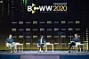 From left, reporter Seo Jung-min of local media outlet Hankyoreh and CEOs Yoon Shin-ae and Chang Hyuk-jae discuss their success factors behind popular content on global streaming services such as YouTube and Netflix. [BCWW 2020]