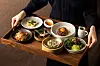 Dishes are served at the new modern Korean dining venue Jogakbo Kitchen at Andaz Seoul Gangnam in southern Seoul. [ANDAZ SEOUL GANGNAM]