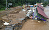 Heavy rain damage A destroyed CU convenience store outlet operated by BGF Retail Co. is inundated following heavy rain in Gapyeong, Gyeonggi Province, on July 20, 2025. [Yonhap]