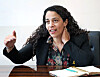 Ayelet Razin Bet Or, a leading Israeli expert on women's rights and gender equality, speaks to the Korea JoongAng Daily during an interview organized by the Israeli Embassy in central Seoul on Tuesday. [PARK SANG-MOON]