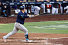 Choi Ji-man of the Tampa Bay Rays hits a solo home run against the Houston Astros during the eighth inning in Game 5 of the American League Championship Series at Petco Park in San Diego on Thursday. [AFP/YONHAP]