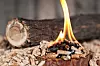Pile of fir wooden pellets in flames [SHUTTERSTOCK]