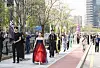 Models do a catwalk along the Cheonggyecheon in central Seoul on Friday, for a hanbok (traditional Korean dress) fashion show. [KOREA TOURISM ORGANIZATION]