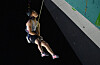 Korea's Seo Chae-hyun competes in the final of the women's lead event during the International Federation of Sport Climbing World Cup in Jakarta on Monday.  [AFP/YONHAP]