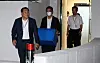Investigators from a special counsel team carry a box of documents confiscated from the headquarters of Sambu Construction in Seoul on July 3 as part of a probe into stock price manipulation allegations involving Kim Keon Hee, wife of former President Yoon Suk Yeol. [JOINT PRESS CORPS]