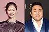 Actors Jung Ho-yeon, left, and Ma Dong-seok [ILGAN SPORTS]