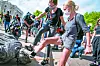 Americans stomp on a Christopher Columbus statue after it was toppled in front of the Minnesota State Capitol in St. Paul, June 10. [AP/YONHAP]