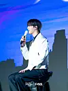 Yoon San-ha of boy band Astro at a press showcase on Aug. 6. [DANIELA GONZALEZ PEREZ]