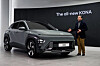 Hyundai Motor CEO Chang Jae-hoon introduces the fully revamped Kona SUV during an online event on Wednesday. [HYUNDAI MOTOR]