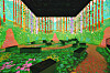 An installation image from David Hockney's “Bigger & Closer (not smaller & further away)” exhibition at Lightroom Seoul in Gangdong District, eastern Seoul [LIGHTROOM SEOUL]