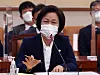 Justice Minister Choo Mi-ae speaks at the Legislation and Judiciary Committee of the National Assembly on Monday. [YONHAP]