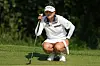 Ko Jin-young lines up a putt on the 16th green during the second round of the Dana Open at Highland Meadows Golf Club on July 14 in Sylvania, Ohio. [AFP/YONHAP]