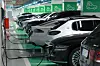 EVs are being charged at a parking lot in Gangnam District, southern Seoul, on Oct. 31. [YONHAP]