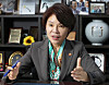Environment Minister Han Jeoung-ae says Korea is ready to share its green growth technologies with developing countries during an interview with the Korea JoongAng Daily on April 16 at the National Assembly in Yeouido, western Seoul. [PARK SANG-MOON]