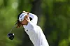 Ko Jin-young hits a tee shot on the seventh hole during the final round of the Cognizant Founders Cup at Upper Montclair Country Club in Clifton, New Jersey, on May 14. [AFP/YONHAP]