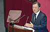 President Moon Jae-in gives a speech on next year’s budget at the National Assembly in Yeouido, western Seoul, Monday. [JOINT PRESS CORPS]