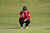 Lim Hee-jeong lines up a putt on the ninth hole during the final round of the BMW Ladies Championship at LPGA International Busan in Busan on Oct. 24. [AP/YONHAP]