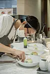 Chef Jung Jae-ho prepares food to serve. [BAR AND DINING]