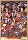 Buddhist painting called Geunseonsa Shinjoongdo restored by Jeong Chan-jeong [JEONG CHAN-JEONG]