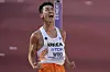 Woo Sang-hyeok of Korea competes during the men's high jump final at the World Athletics Championships on Monday in Eugene, Oregon. [AP/YONHAP]