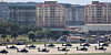 Military helicopters are on standby at Camp Humphreys in Pyeongtaek, Gyeonggi, Monday, ahead of the four-day crisis management staff training between Seoul and Washington set to kick off Tuesday. The preliminary training comes as a prelude to their main joint military exercise expected to take place next week as scheduled, albeit in a scaled-down manner. [NEWS1]