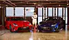 Racer Lee Jung-woo poses with Toyota Motor's GR86 sports cars. [TOYOTA MOTOR KOREA]
