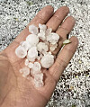 Hailstones that hit Busan on Wednesday evening [SCREEN CAPTURE]