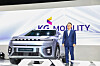 KG Mobility Chairman Kwak Jea-sun poses with a Torres EVX during a press event held at Kintex, Gyeonggi, in March. [NEWS1]