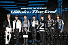 Boy band Drippin poses during a showcase event for its first full-length album 'Villain: The End,' a few hours before its release at the Ilji Art Hall in southern Seoul. From left: Chang Uk, Hyeop, Yun Seong, Jun Ho, Dong Yun, Alex and Min Seo [WOOLLIM ENTERTAINMENT]
