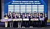Representatives from Kumoh National Institute of Technology and Yeungnam University pose for a photo with companies and institutions they signed a memorandum of understanding with on Tuesday. [NORTH GYEONGSANG PROVINCIAL OFFICE]