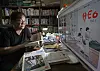 Choi keeps meticulous record of materials he has collected related to Korean pop music. [PARK SANG-MOON]