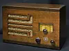 A radio from the 1930s with the logo of the Japanese Governor-General of Korea’s office on it [PARK SANG-MOON]