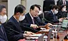 President Yoon Suk-yeol starts a cabinet meeting at the Yongsan office on Tuesday where issues on national health insurance were raised. [YONHAP]