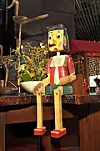 Cornerstone’s mascot Pinocchio sits on a table at the restaurant in Gangnam District, southern Seoul [PARK SANG-MOON]
