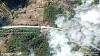 A satellite view of a damaged border road over Kaesong, North Korea, after North Korea's KCNA news agency reported that the military had blasted sections of road and rail links with South Korea on Oct.16. [REUTERS/YONHAP]