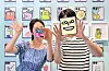 Visitors pose for the camera as they participate at an experience zone hosted by Samsung Electronics to promote its Galaxy Z Fold 7 and Z Flip 7 in southern Seoul's Coex in July 2025. [SAMSUNG ELECTRONICS]