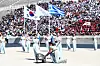 The Olympic flame is lit at the Panathenaic Stadium in Athens on Tuesday using the sun's rays and then passed to the official torch for the 2024 Gangwon Youth Olympics. The torch was first carried by Greek cross-country skier and biathlete Maria Belli and then passed to Korean figure skater Kim Hyun-gyeom, Greek alpine skier Apostolos Vougioukas and Korean moguls skier Yun Shin-ee before being transferred to a safety lamp and given to Gangwon 2024 Organising Committee Co-president Jin Jong-oh to bring back to Korea. [HELLENIC OLYMPIC COMMITTEE]
