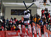 Lee Yoon-seung competes during the freestyle skiing dual moguls at the Gangwon 2024 Winter Youth Olympics in Jeongseon County, Gangwon on Saturday. Lee scored 18 points to win a gold medal, edging out silver medalist Huff Porter of the United States by one point. Saturday's gold was Lee's second medal at the Gangwon Youth Olympics, having secured a silver medal in the mixed team dual moguls big final on Friday alongside Yun Shin-ee.  [XINHUA/YONHAP]