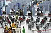 Seniors aged 75 and over wait to get their first Pfizer jabs at a Covid-19 vaccination center in Suseong District, Daegu, Thursday. Vaccine registrations for members of the public aged 70 and 74 were opened Thursday. [NEWS1]