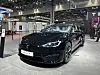 Tesla's Model S on display at the Seoul Mobility Show [SARAH CHEA]