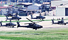An Apache helicopter moves at Camp Humphreys in Pyeongtaek, Gyeonggi, on Aug. 18, as the annual Ulchi Freedom Shield joint military exercise between Korea and the United States kicks off to strengthen readiness against potential threats on the Korean Peninsula. [YONHAP]
