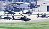 An Apache helicopter moves at Camp Humphreys in Pyeongtaek, Gyeonggi, on Aug. 18, as the annual Ulchi Freedom Shield joint military exercise between Korea and the United States kicks off to strengthen readiness against potential threats on the Korean Peninsula. [YONHAP]