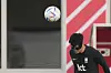 Son Heung-min heads a ball during a training session at Al Egla Training Site in Doha, Qatar, on Wednesday ahead of Korea's final group stage match aginst Portugal scheduled on Friday. [YONHAP]